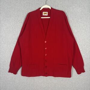 VTG School Apparel Cardigan Sweater 3XL Pockets Academia Letterman Varsity USA